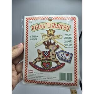 1995 Wire Whimsy Rocking Rudolph Reindeer Cross Stitch Ornament Kit #72255 NIP